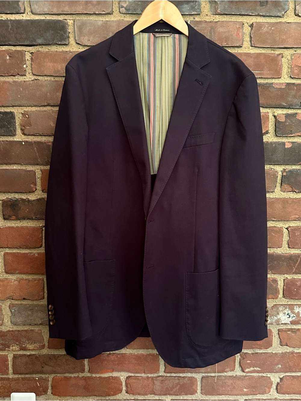 FLYNT Burton blazer navy blue patch pockets sport coat size 44L